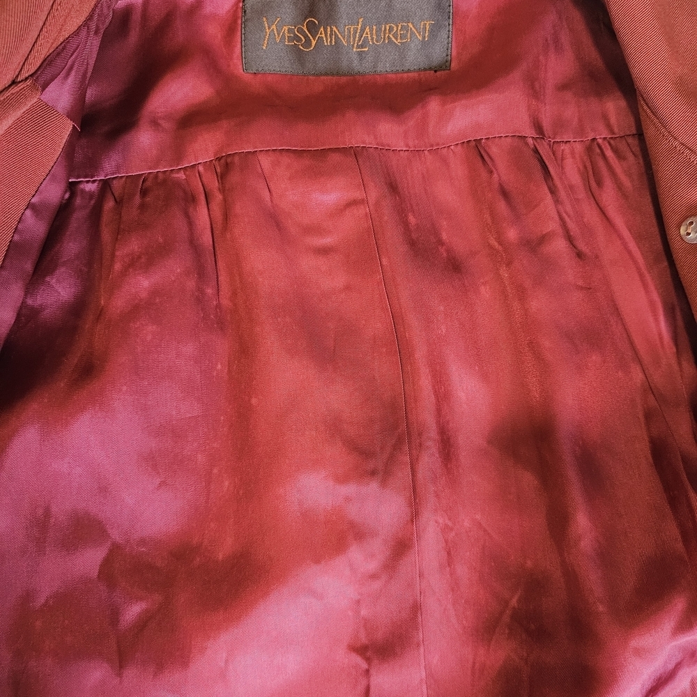 Yves Saint Laurent Coral Long Sleeve Dress with Belt - Picture 13 of 14